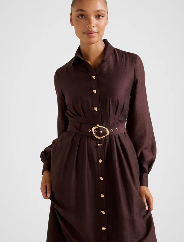 forever new  EVELYN Seam Detail Midi Dress for Women | Best Price UAE